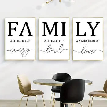 Black White Family Canvas Art 1