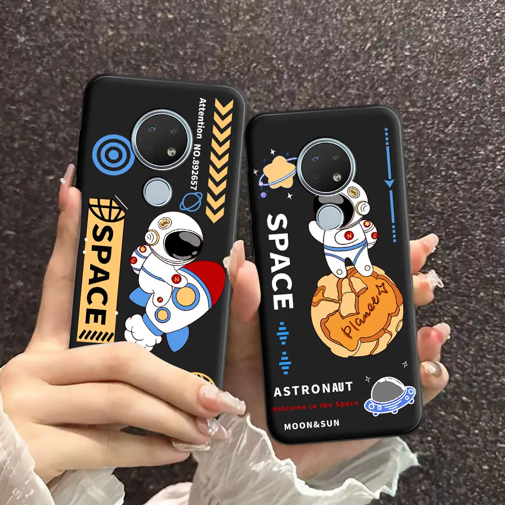 Cute Cartoon Astronaut Soft Silicone TPU Phone Case - Fashionable and Durable Back Cover