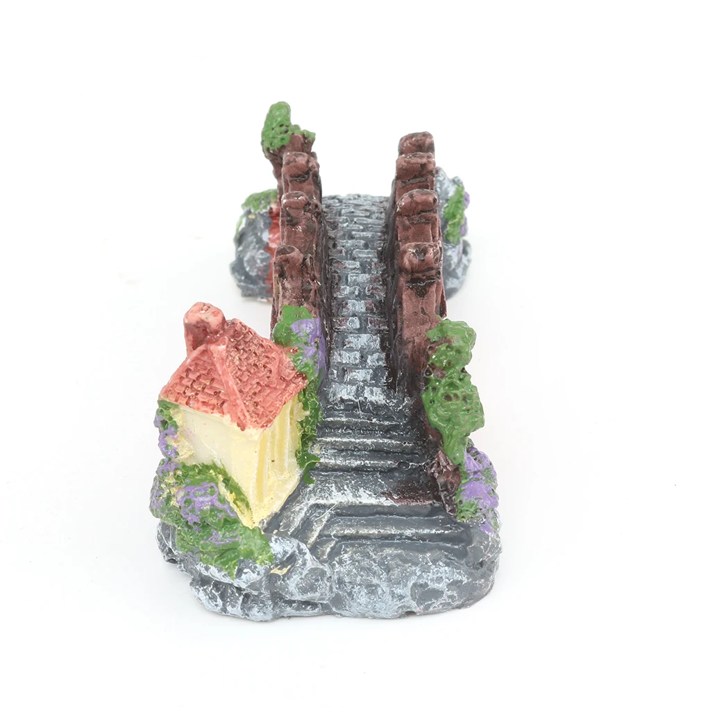 Resin Castle Aquariums Castle Decoration Simulation Turtle Climbing Three Eye Bridge