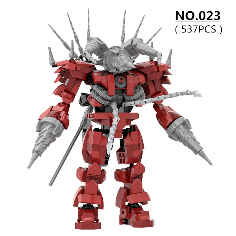 2.0 Red Titan Drill Man MOC Skibidi Zestaw klocków do
