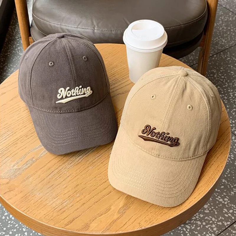 Baseball Hat Letter Embroidery For Women Men Fashion Duck Tongue Cap Outdoor Sunshade Peaked Caps Solid Color Visors