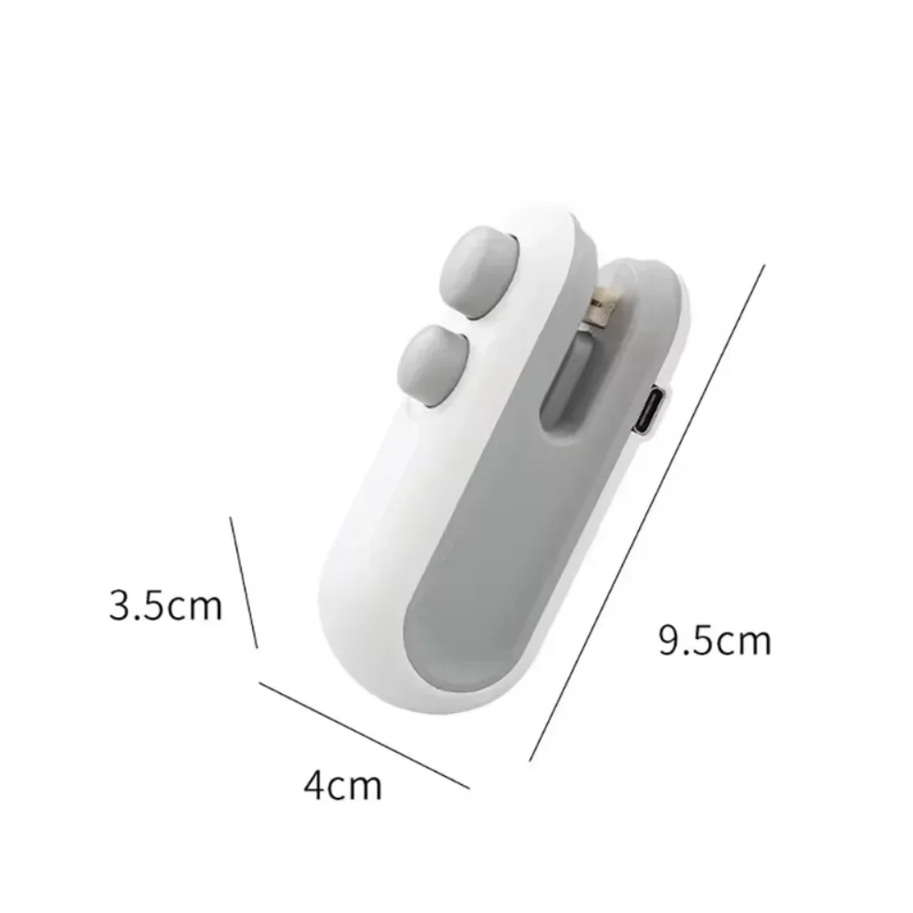 Mini Sealing Machine, Magnetic USB Rechargeable Portable Bag Sealer with Cutter, Space-Saving Lightweight Food Freshness Sealer