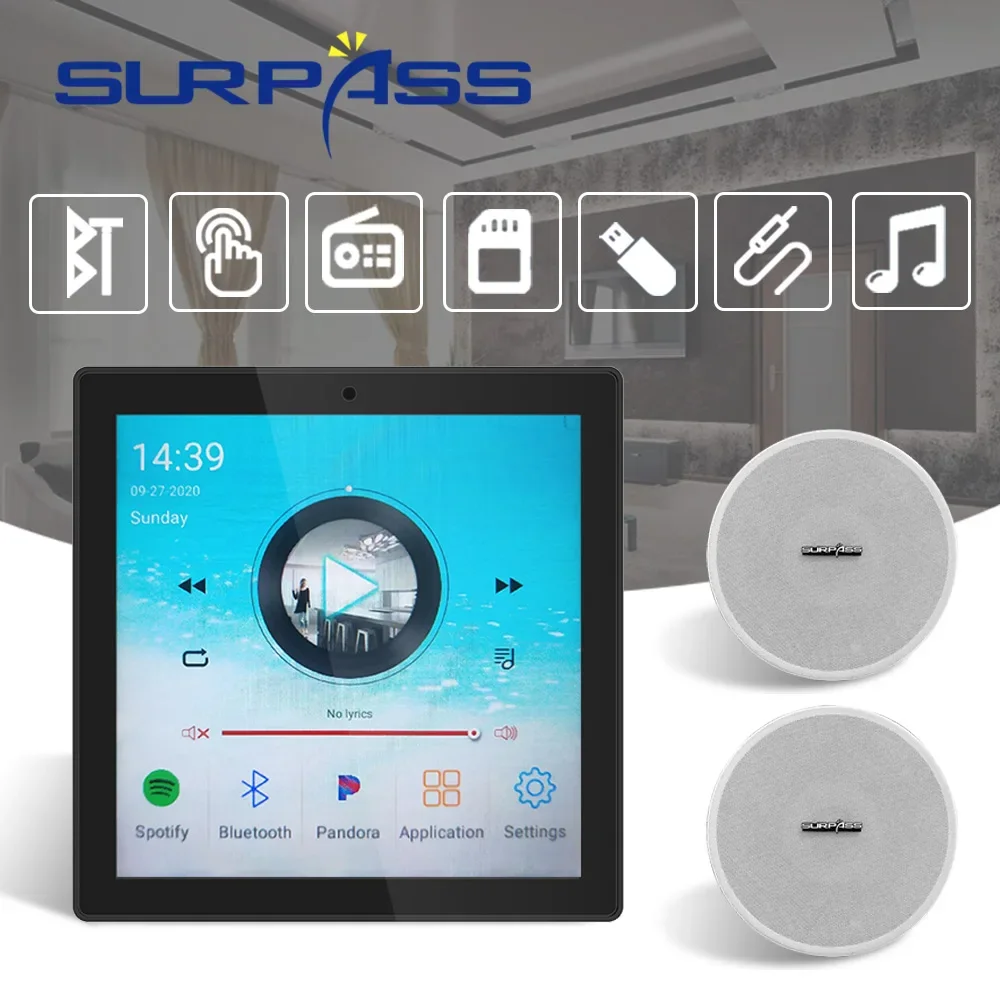 Android 7.1 Wifi Bt Fm Amplificatore Da Parete Audio Altoparlante Da Soffitto Stereo Smart Digital Music Player Sistema Home Theater Economico