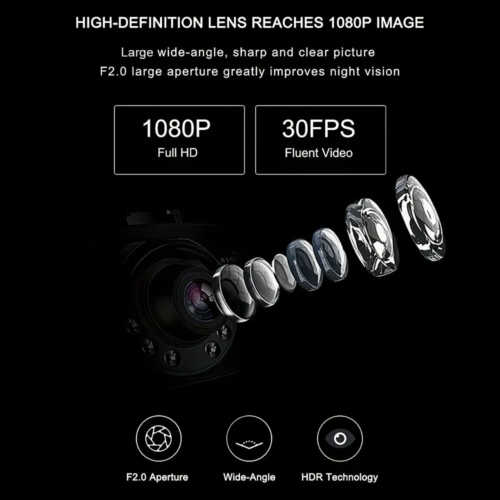 Car DVR Dash Cam Full HD 1080P mirror monitor Driving Cycle Recording Night Vision Wide Angle Video Camera accessories for cars