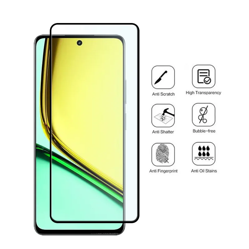 Vetro Temperato Per Realme 7 5G, 2 Pezzi: Protezione 9H Anti Graffio, Installazione Senza Bolle, Trasparente