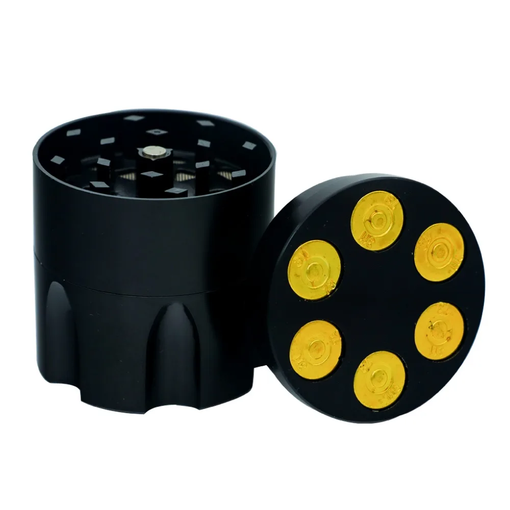 30/40mm Bullet Shaped 3-Layer Metal Herb Grinder Creative Design Compact & Portable