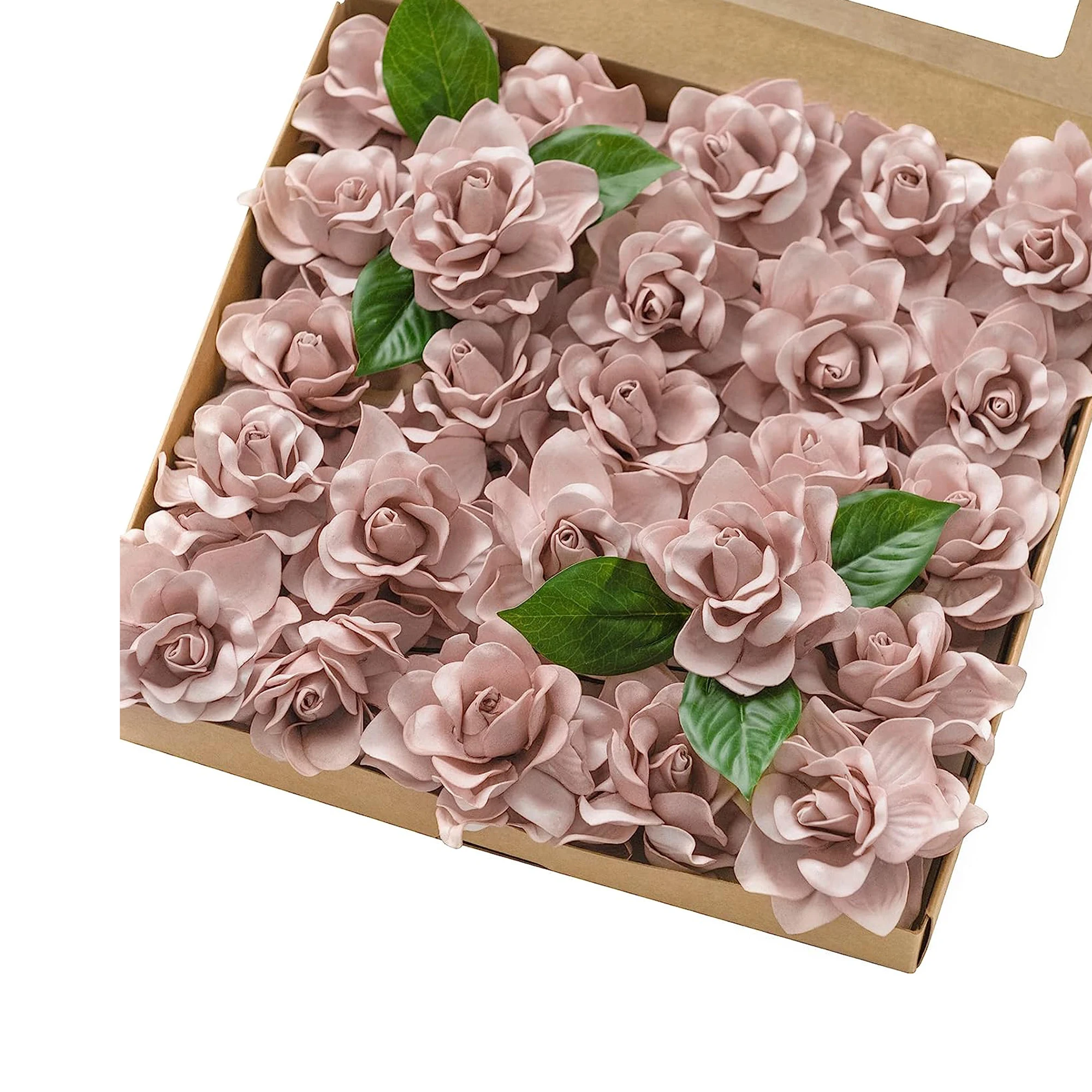 Fiori Finti Gardenia Rosa - 25 Pezzi Per Bouquet E Decorazioni, image size:2000x2000