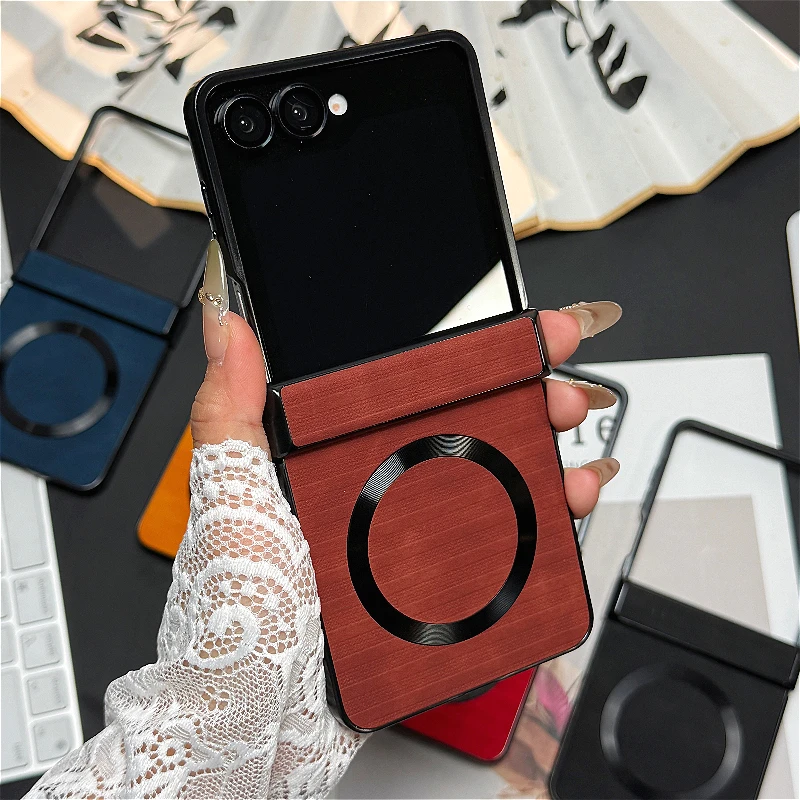 Luxury Striped Grain Magnetic Charging Shockproof Cover