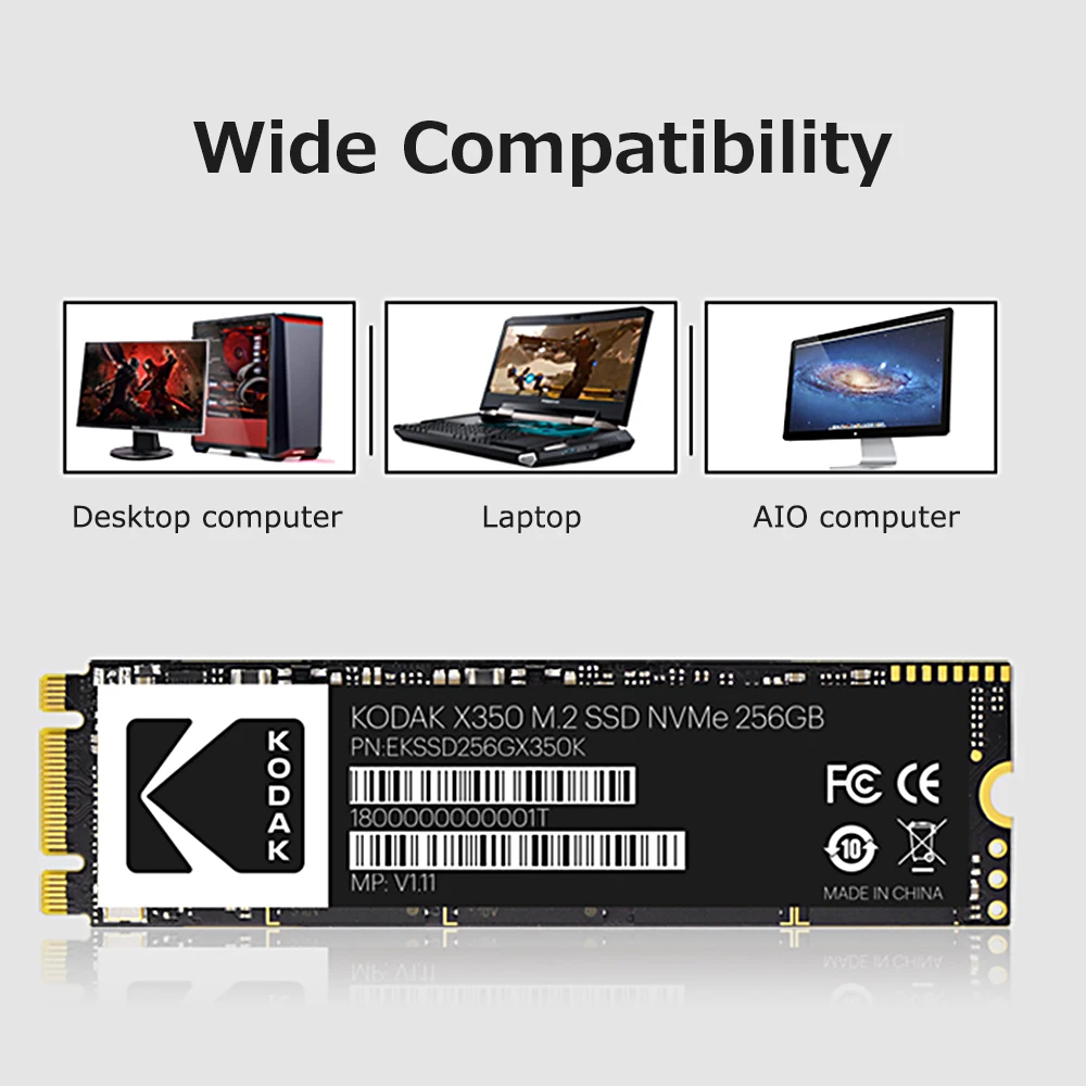 KODAK M2 NVMe SSD 2TB 1TB 512GB 256GB PCIe3.0x4 M.2 2280 Disk