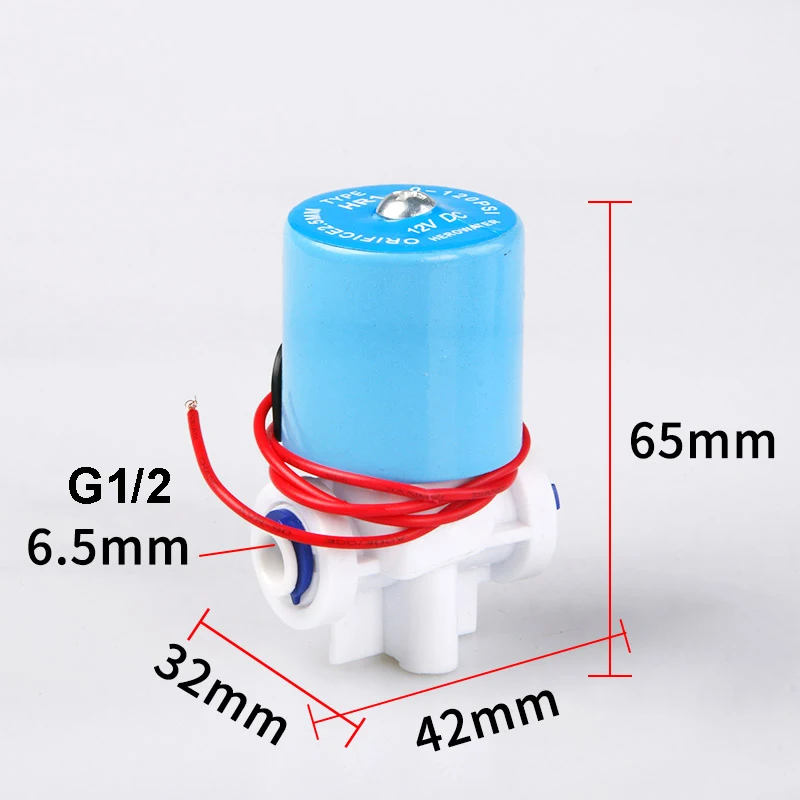 

Water Dispenser Water Filter Solenoid Coil Round Normal Closed DC12V DC24V 1/4" Quick Connect Water Inlet Valve General Purpose