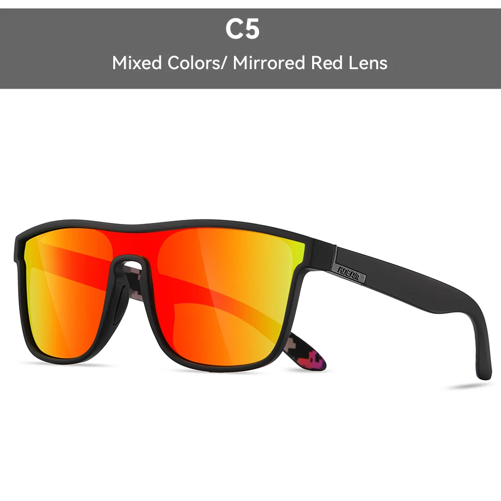 KDEAM Men's Polarized XL Sports Sunglasses with Zipper Case