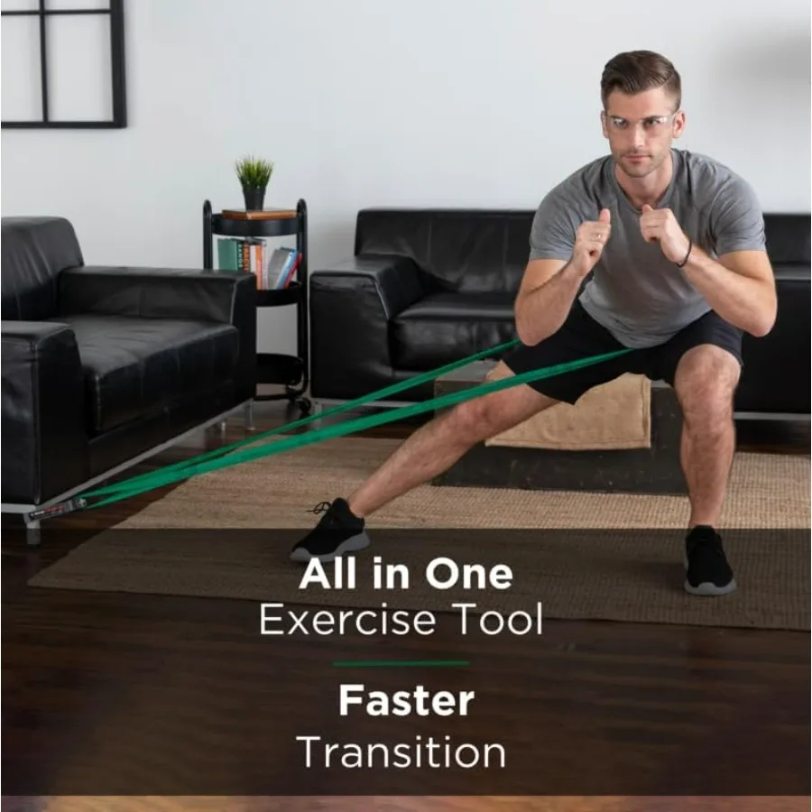 CLX Resistance Band with Loops, Fitness Band for Home Exercise and Full Body Workouts, Portable Gym Equipment