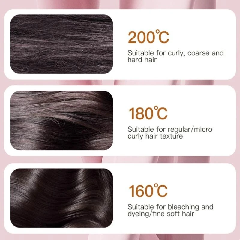 مكواة شعر صغيرة فاخرة ثلاثية الإعدادات