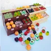 1/12 Dollhouse Supermarket Display Shelf Model Doll House Fruit Dessert Vegetable Rack Toy Miniature Furniture Decoration Gift 1