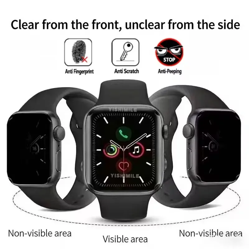 Redmi Watch 5 Lite 5용 개인 정보 보호 하이드로겔 필름 4개 Redmi Watch 4용 액티브 스파이 방지 화면 보호기