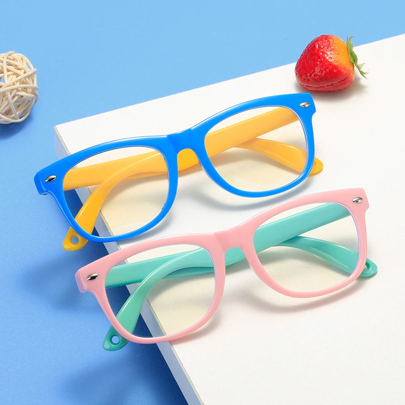 iboode Kids Computer Glasses Anti Blue Light Filter Child Gaming Goggles Soft Silicone Frame Eyeglasses Children Eyeglasses