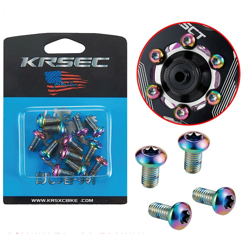 M5x10mm Disk Brake Rotor Bolts 12pcs for Mountain Bike Brakes