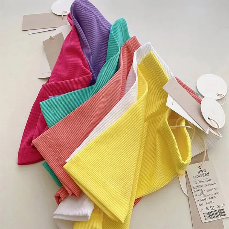 1-8 anni Intimo per bambini Abbigliamento per bambini Ragazze Colore caramella Coreano Bambini Comfort Pantaloni di sicurezza Estate Bambini Neonate Pantaloncini - immagine 6