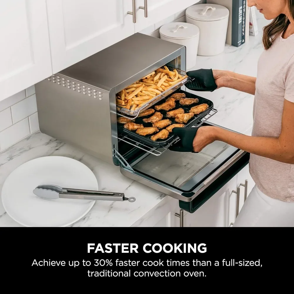 DT201 Foodi 10-in-1 XL Pro Air Fry Digital Countertop Convection Toaster Oven with Dehydrate and Reheat,