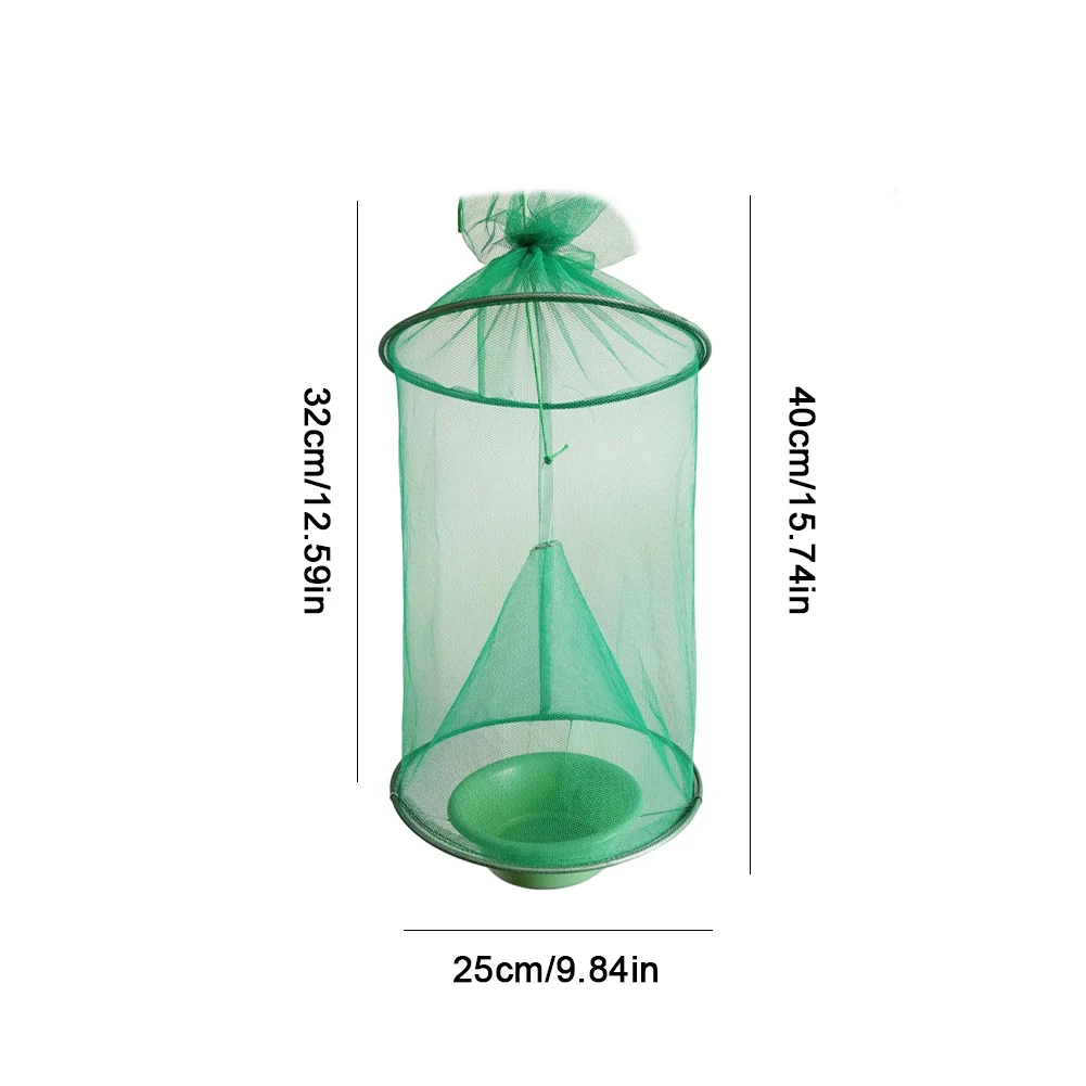 1-4PCS Reusable Hanging Fly Catcher Fly Catcher Cage Net Fly Catcher Pest Control Garden Hanging Bird Flycatcher for Courtyard
