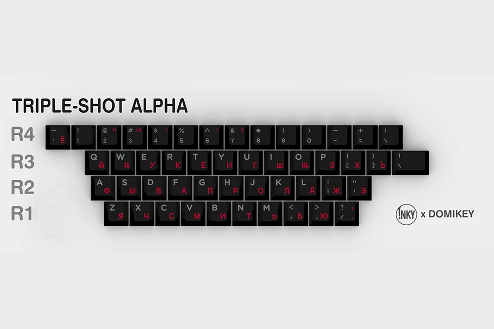 Inky × domikey桜アモーレ赤abs doubleshotキーキャップmx幹キーボード
