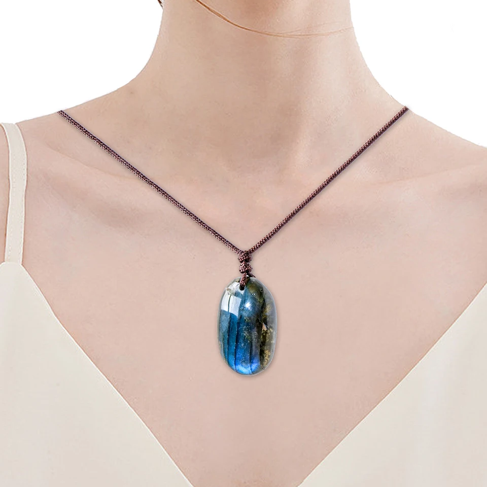 Natural Labradorite Healing Pendant Necklace for All