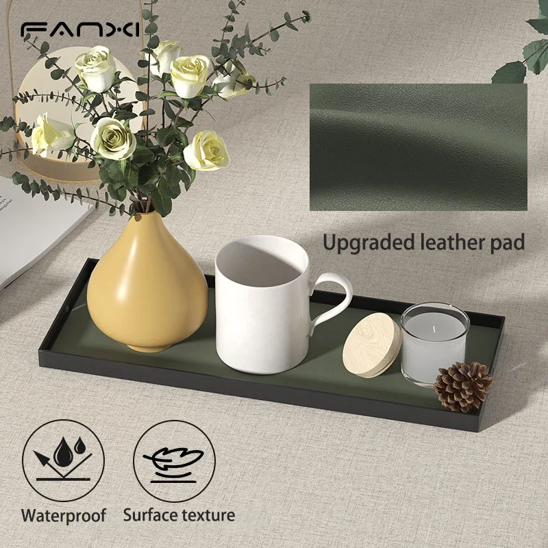 Table tray for storage Table cup tray Rectangular storage is suitable for tea sets, stationery, decoration Desk organizer
