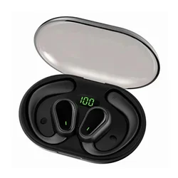Wireless HiFi Stereo Bluetooth 5.3 Ear Hook Headphones with Noise Reduction and Waterproof Design (Black)