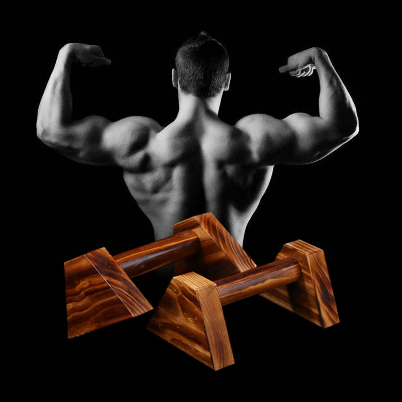 Carbonized Wood Stand-Up Push-Ups Solid Wood Household Handstand Wooden Fitness Strong And Handsome Equipment