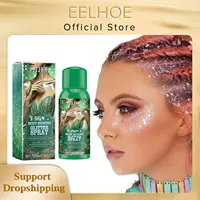 EELHOE Highlighter Powder Spray High Gloss Lasting Waterproof Shiny Contouring for the Face Makeup Highlights Body Glitter Spray 1