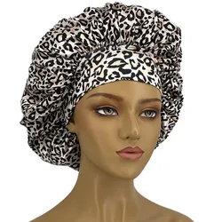 Leopard Print Curl - Enhancing Sleep Cap for Women - Soft, Wide Elastic Band, Unscented, Ideal for Dry & Textured Hair (Lightyellowleopard92)