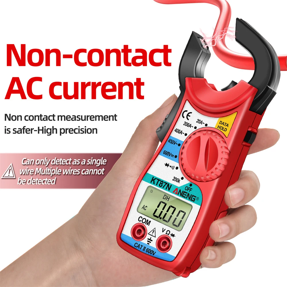 Description Picture 4 of itemKT87N Mini Digital Clamp Meters 1999 Count AC/DC Voltage AC Current 600V True RMS Multimeter Capacitance Electrical Tester Tools