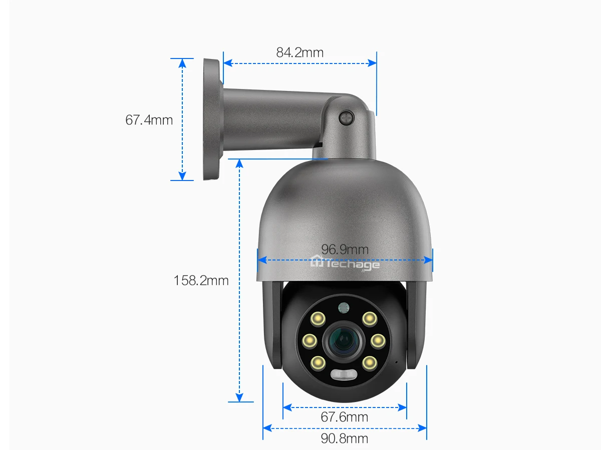 S1b617975457544c0bca6af90d7bc9dbei Techage 32CH 5MP 8MP POE PTZ Camera System Smart Ai Human Detected Two-way Audio Color Night 4K H.26S Security Surveillance Kit