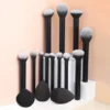 12-Piece Classic Full Makeup Brush Set with Angled and Teardrop Blenders, 1 Powder Puff - Professional Application Tools, Nylon 2