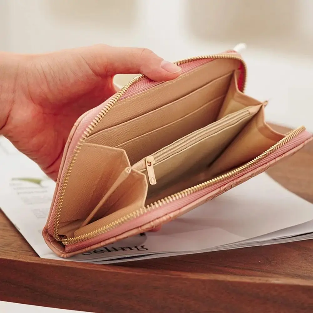New Long Wallet Large Capacity Phone Bag Fashionable Zipper Wallet Multi Card Handheld Bag Simple