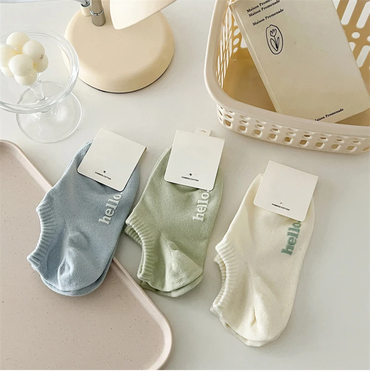 Neue Frauen Socken Low-cut Frühling Sommer Candy Farbe Baumwolle Anti-slip Socken Bunte Atmungsaktive No Show Kurze Socken mädchen Casual – Detail 3