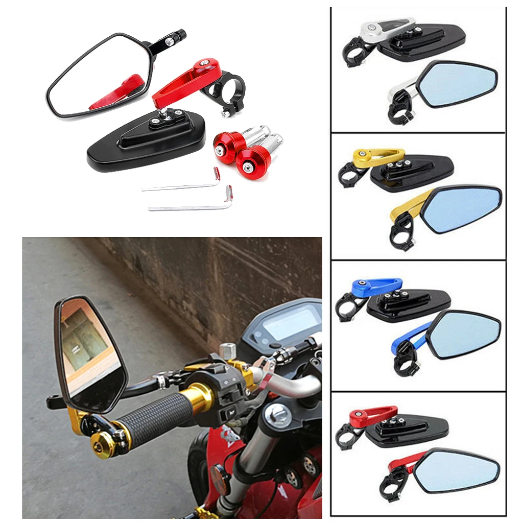 

7/8" 22mm CNC Motorcycle Rearview Mirrors Universal Modified Scooter Bar End Handlebar Mirror Rear View Mirror Accessories