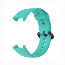 Silicone Strap with Soft Case for Smartwatch Replacement Watchband Bracelet (Cyan Band)