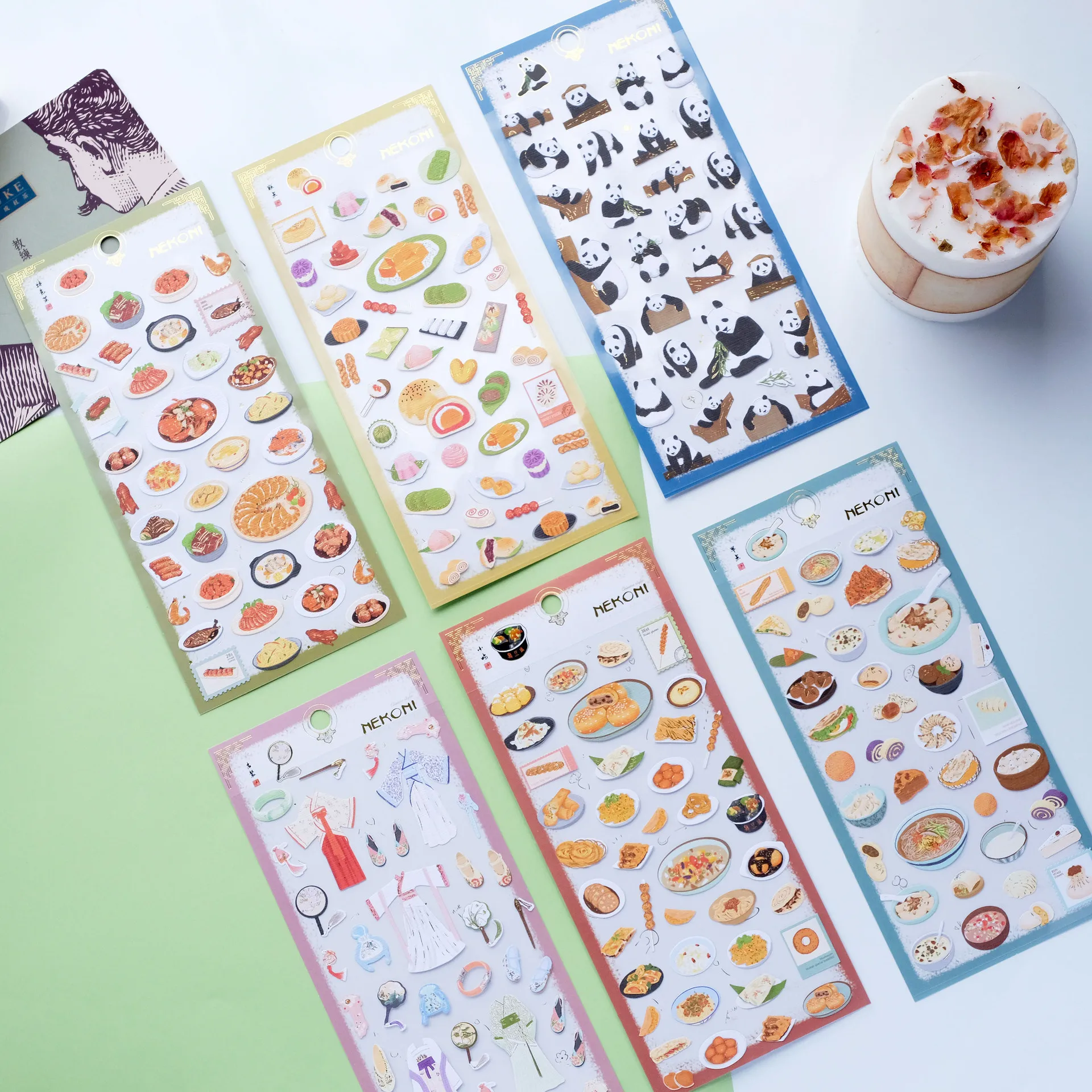 Cute Japan food stickers junk journal supplies aesthetic scrapbooking material planner home decorative DIY stationery stickers