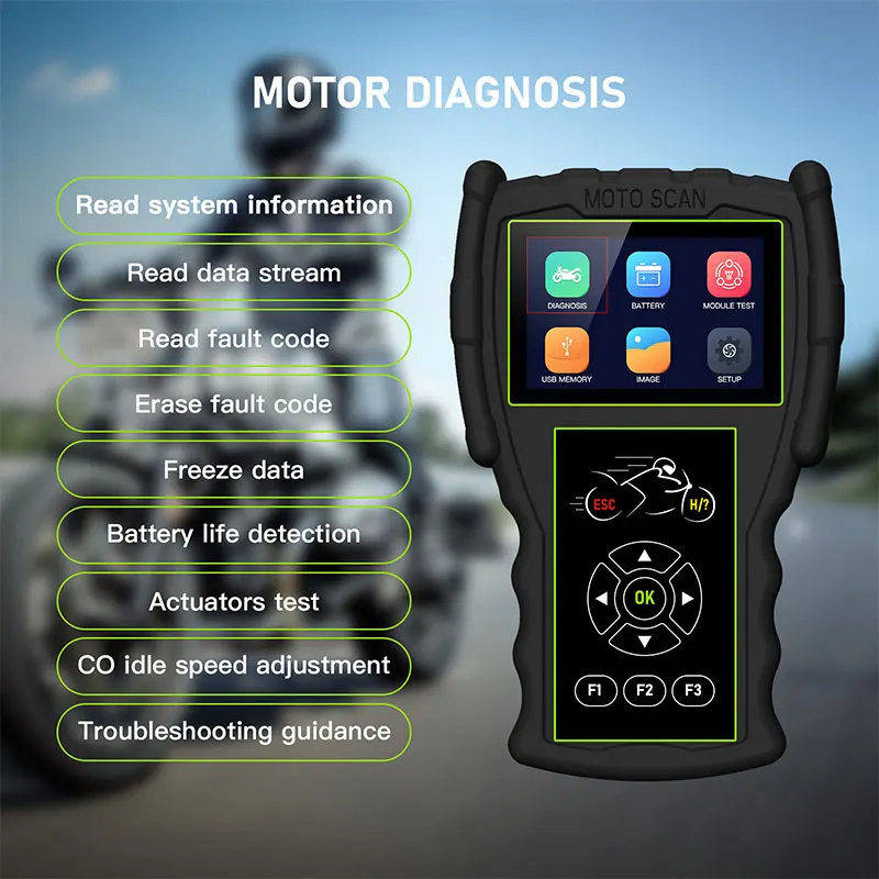 New JDiag M100 Pro Motorcycle OBD2 Diagnostic Tools Simple Version Multi-Language For Brand-Motorcycle Function OBD 2 Scanner