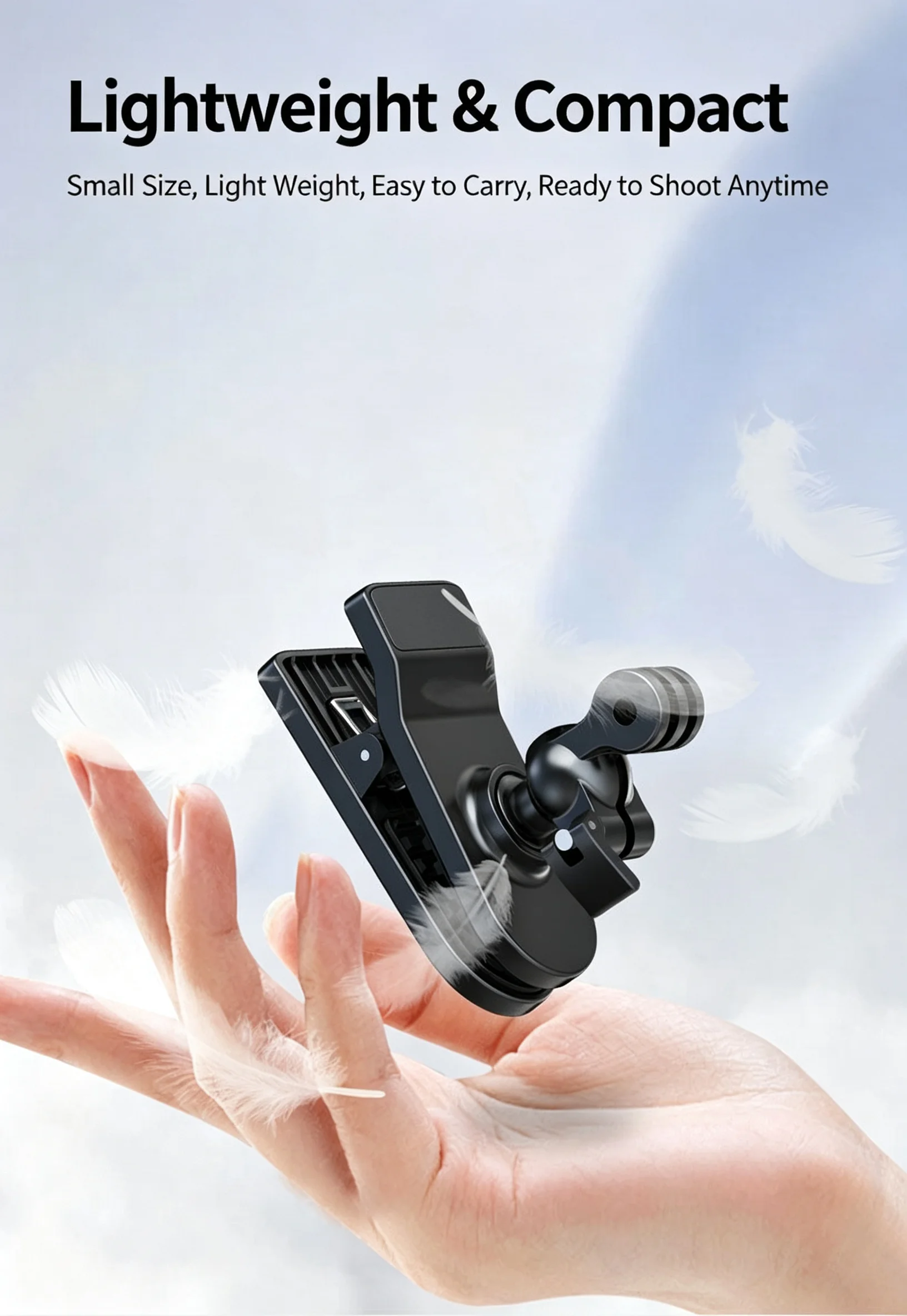 Clip Fixation Universel Sac à Dos pour GoPro Hero 13 12 11 DJI Osmo Action 5 4 Insta360 X4 X3