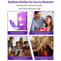 Bande de blanchiment des dents violettes, bande de blanchiment des dents non sensible, correcteur de couleur, bande de nettoyage des dents instantanée, plus blanche des dents à la maison 6