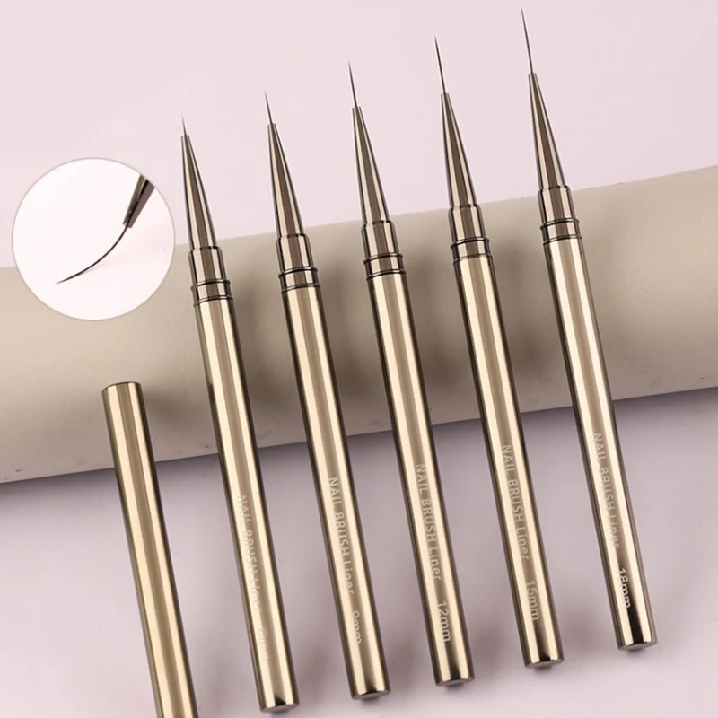 Asta Di Metallo Nail Art String Pen Liner Brush Pennello A Mano Gel Uv Color Paint Generator Penna Da Disegno Fai Da Te Nail Art Design Access