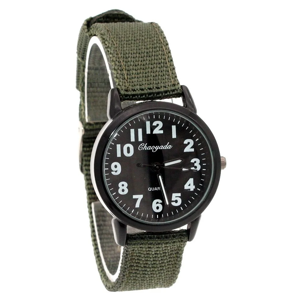 Children Kids Watch Military Fabric Nylon Band Student Boy Girls Watches Quartz Analog Army Men Women Quartz Wrist Watches 2