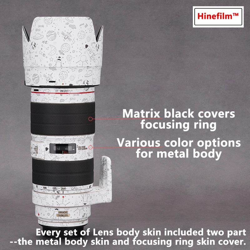 สําหรับ Canon EF 70-200 II เลนส์สติกเกอร์รูปลอกผิว 70200