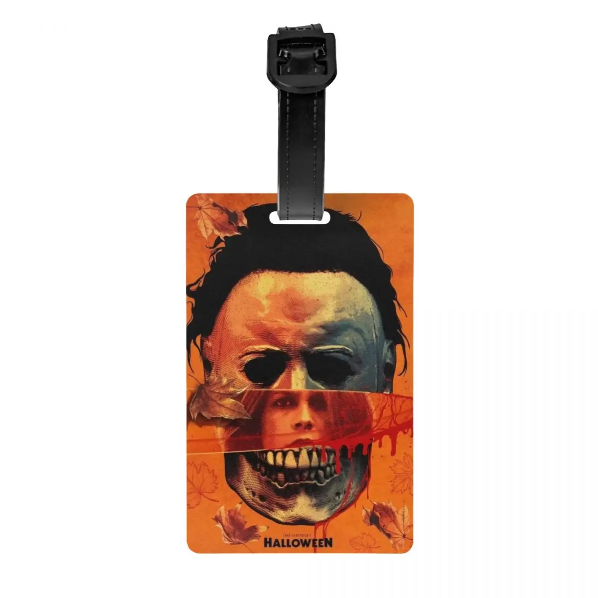 

Custom Michael Myers Halloween Luggage Tag With Name Card Horror Movie Character Privacy Cover ID Label for Travel Bag Suitcase