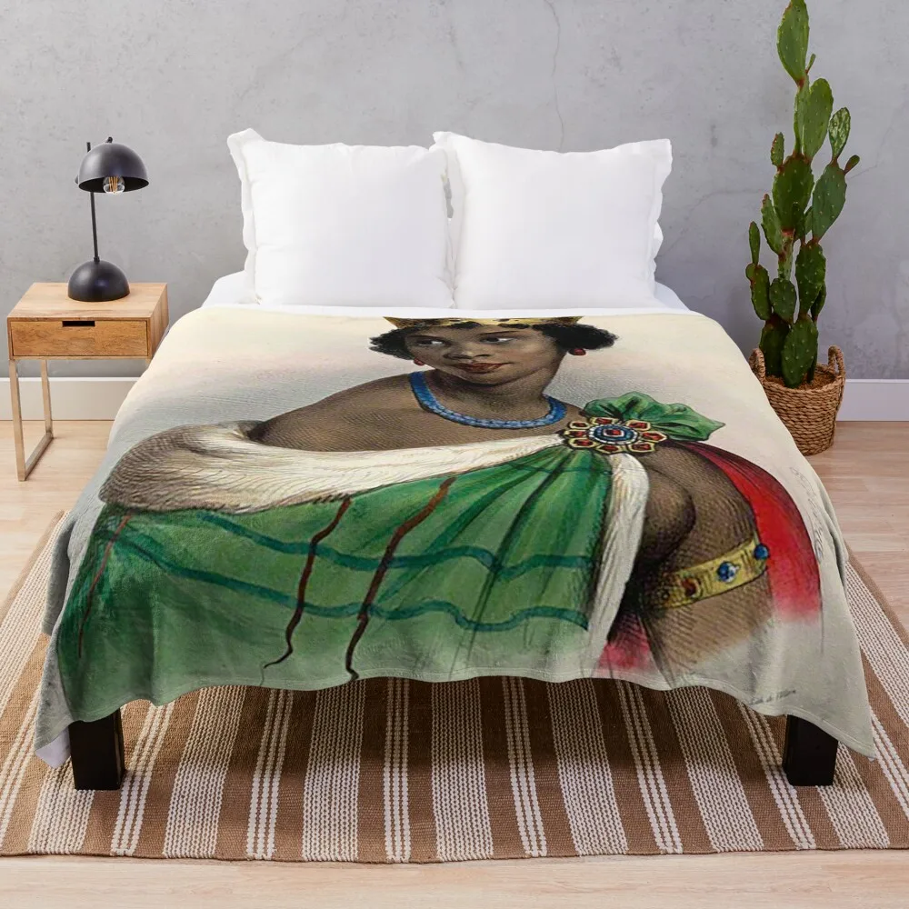 

Одеяло Queen Nzinga с цветным рисунком, пушистое одеяло, полярное одеяло, фланелевое одеяло, индивидуальное одеяло