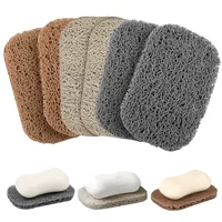 2PCS Soap Holder Pads, Non-Slip Soap Bar Savers Self-Draining Soap Lifting Pads for Soap Dish BPA-Free for Shower Kitchen Bathr 1