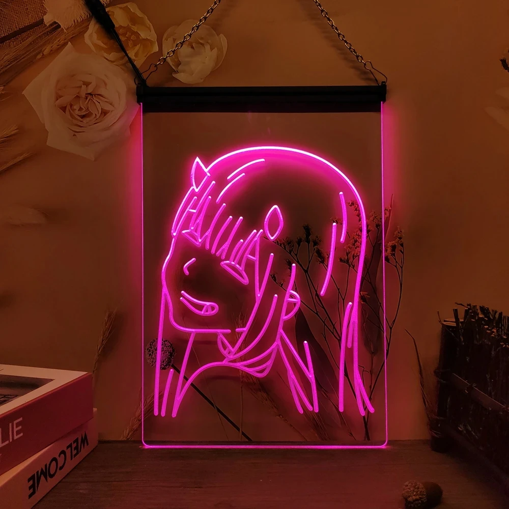 

Неоновая вывеска с рисунком аниме Zero Two-3D вырезка на стену для дома, комнаты, спальни, свадьбы, офиса, фермерского декора неоновая вывеска