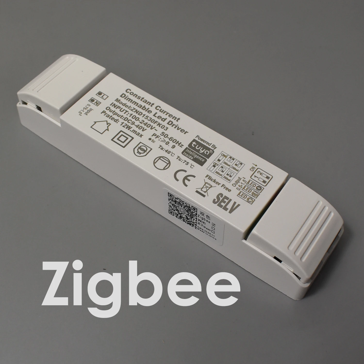 Zigbee 3.0 Slow Start 12W Slim Driver 200mA 300mA 350mA Tuya Smart APP Control for CCT Light WW+CW Dimmable for LED Modules Room smart start read and write grade prek prekindergarten